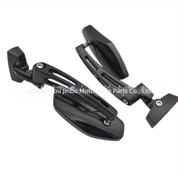 Motorkerékpár visszapillantó tükör, négyszögletes, alumínium rúd műanyag házban, modell 6045, univerzális kompatibilitás