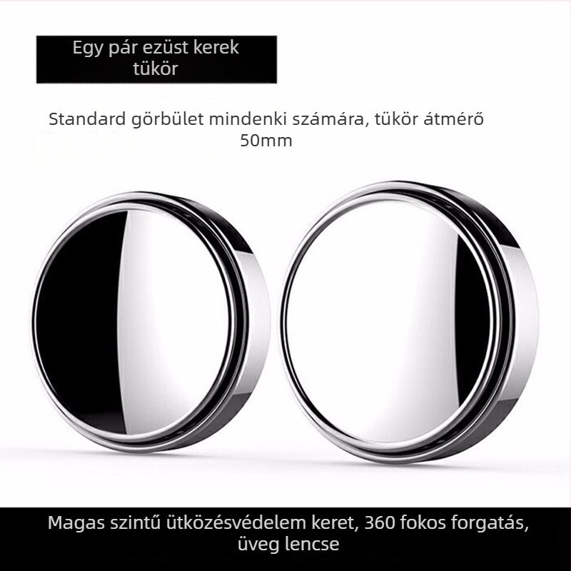 Hátsó nézet tükör, gömb alakú üveg, állítható, 12V, bal oldali vezetőhöz pár