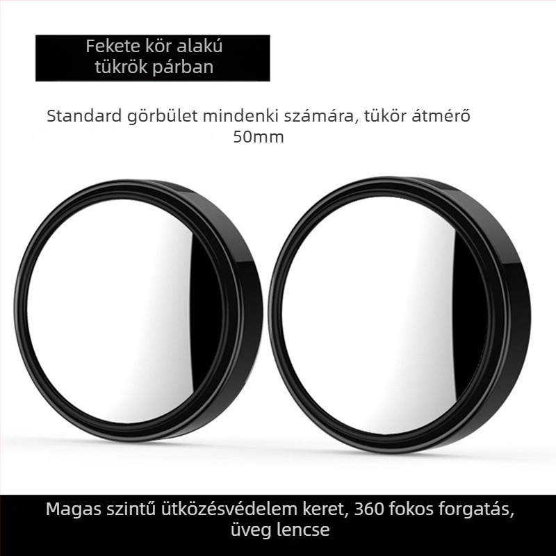 Hátsó nézet tükör, gömb alakú üveg, állítható, 12V, bal oldali vezetőhöz pár