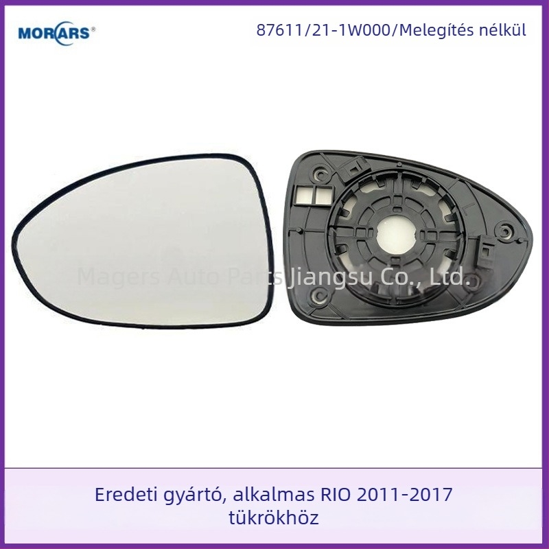 Hátsó nézet tükör autóhoz, modellek 87611-1W000 és 87621-1W000; síktükör; üvegből készült tükör; kompatibilis Kia Rio 2011-2017.