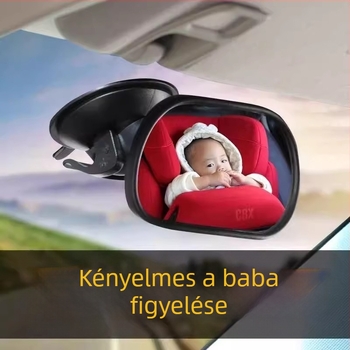 Gyermekek autó belső tolató tükre, modell Lsj-001, gömb alakú tükör, ABS keret + akril tükör, kompatibilis a leválasztható hátsó fejtámlával rendelkező modellekkel