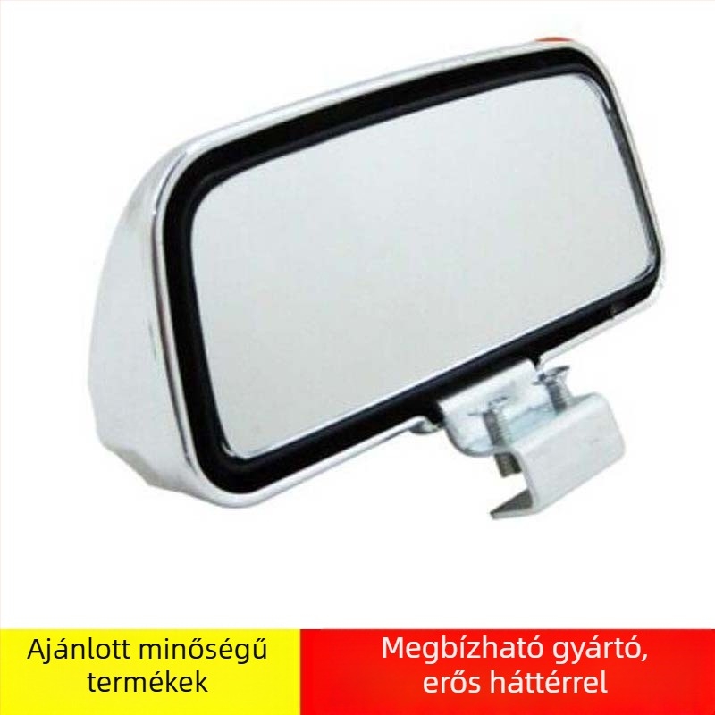 Hátrafelé néző autó tükör, négyzet alakú – Modell HD-0079, sík tükör, ABS ház, üveg tükör