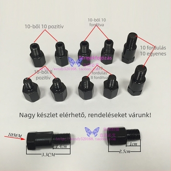 Motorkerékpár visszapillantó tükör, LF-1405, krómozott tükör, Bright fly, kompatibilis a megfelelő modellekkel