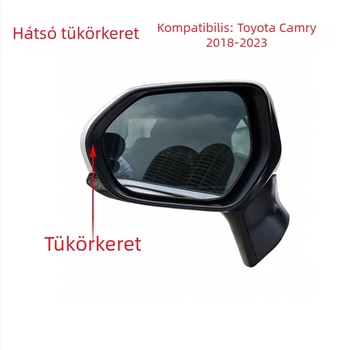 Toyota Camry 18-23 Modellhez hátsó visszapillantó tükör keret, gömb alakú tükör, ABS ház, 12V