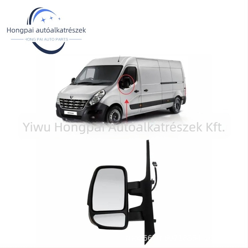 Hátsó visszapillantó tükör Renault Master III 2010 — sík tükör, alkatrész számok 93197484, 963021976r, 963016903r, ABS