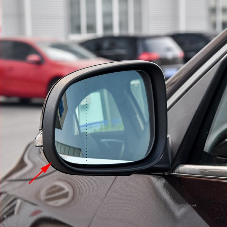 Hátsó tükrök kerete Volvo S80/S60/V60/V40/V70 — Oldalsó tükrök kerete, Gömb alakú tükör, ABS burkolat, Műanyag tükör, 12V