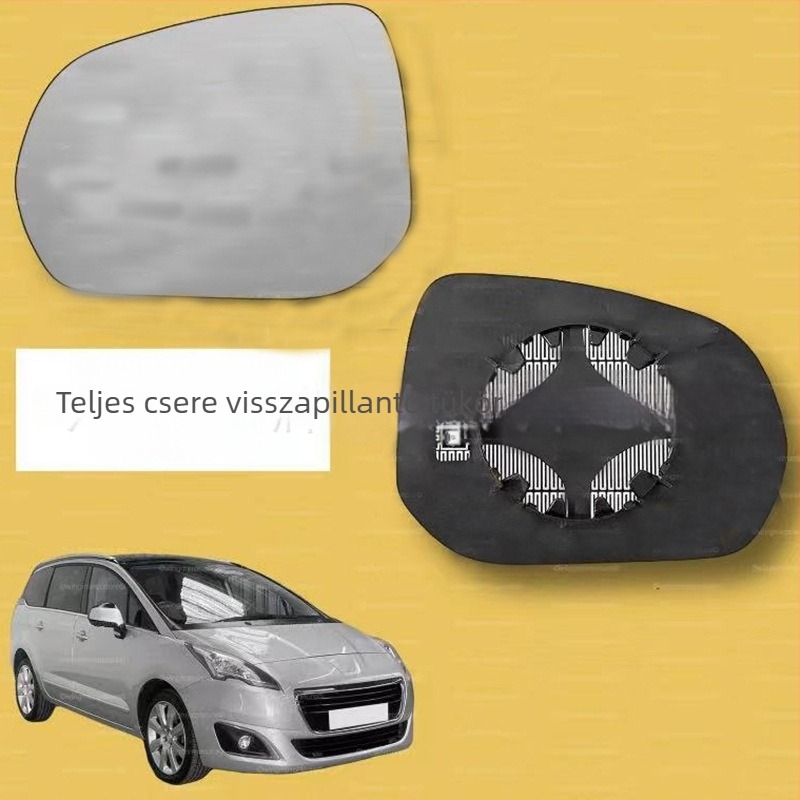 Peugeot 3008/5008 09-16 hátsó tükrös üveg, dupla görbületű tükör, ABS anyag, ZS márka