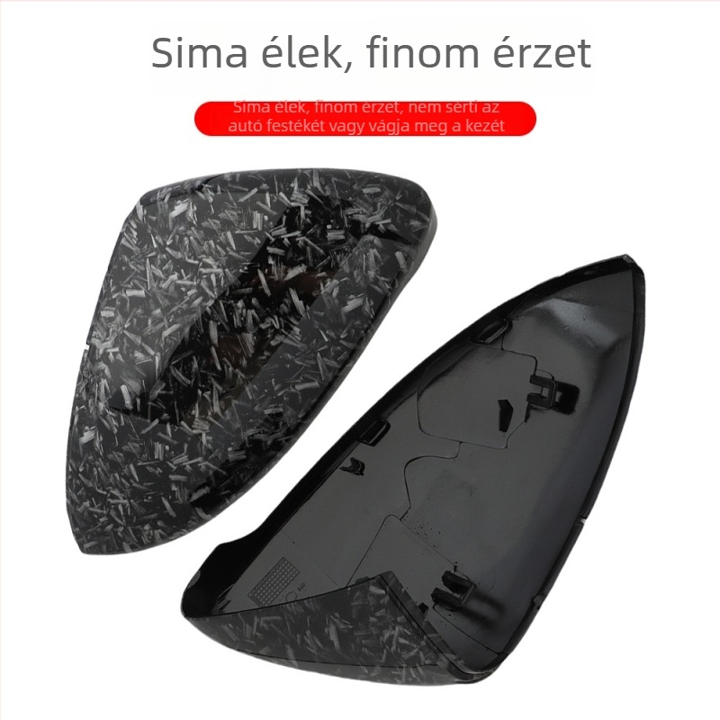 Hátsó tükör burkolat (snap-on), modell DZ031-1, sík tükör, fedél ABS+PC, Golf 7 MK7 7.5 GTI R GTE GTD-hez