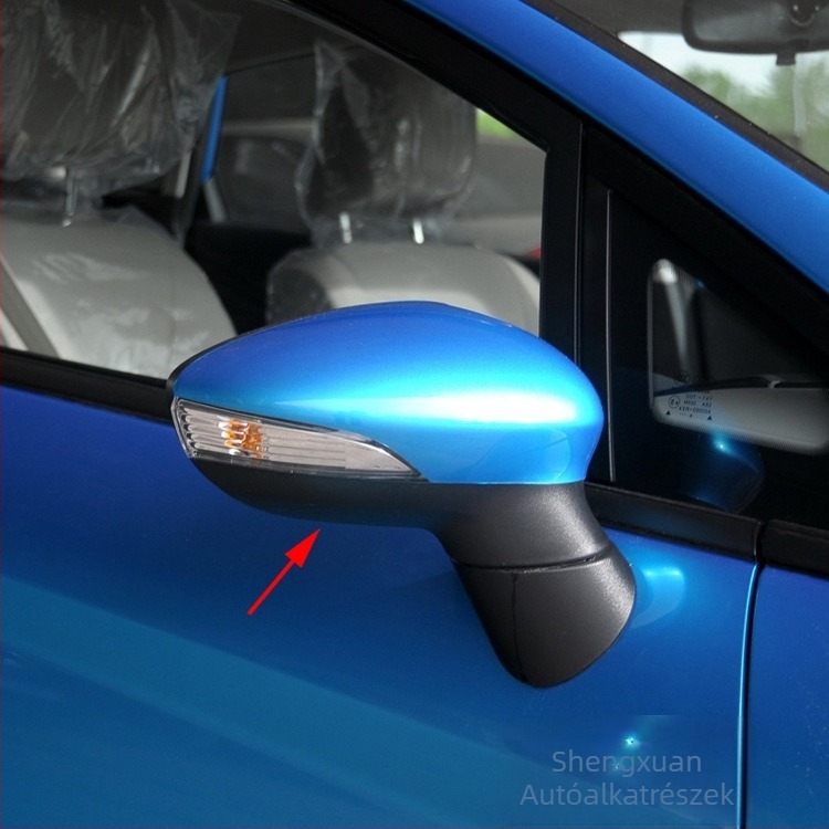 Ford Fiesta MK7 (09-15) – hátsó visszapillantó tükör alsó burkolat – oldalsó tükör kapszula, ABS, tükröző tükörüveg, 12V