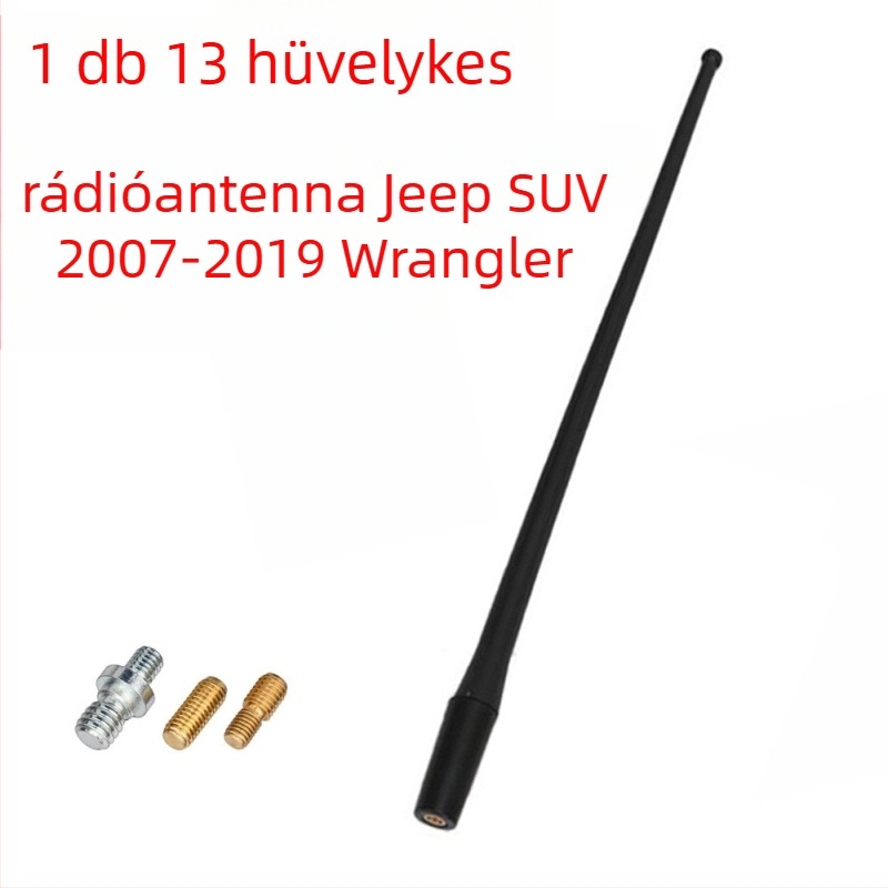 Polarlander autó rádió antenna Jeep Wrangler SUV-hoz (2007–2019), csavarozható szerelés, 12V üzem, élettartam 10000 óra