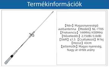 Autó rádió antenna, menetes rögzítés, univerzális kompatibilitás, Nodatone márka, engedéllyel rendelkező magánmárkák