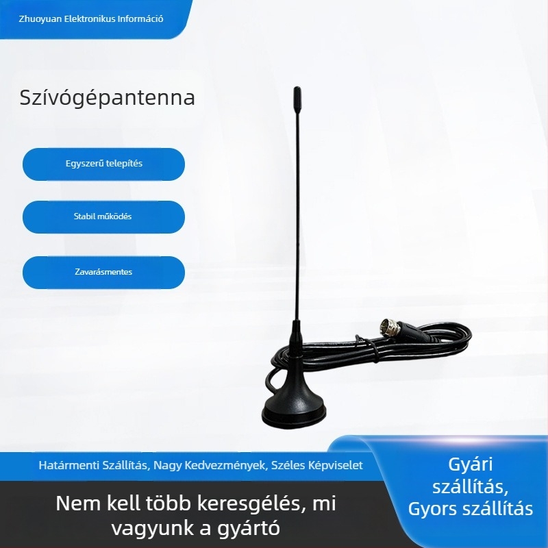 DTMB HD digitális TV antenna szívófejjel, autóhoz és beltérre, DVB-T HDTV