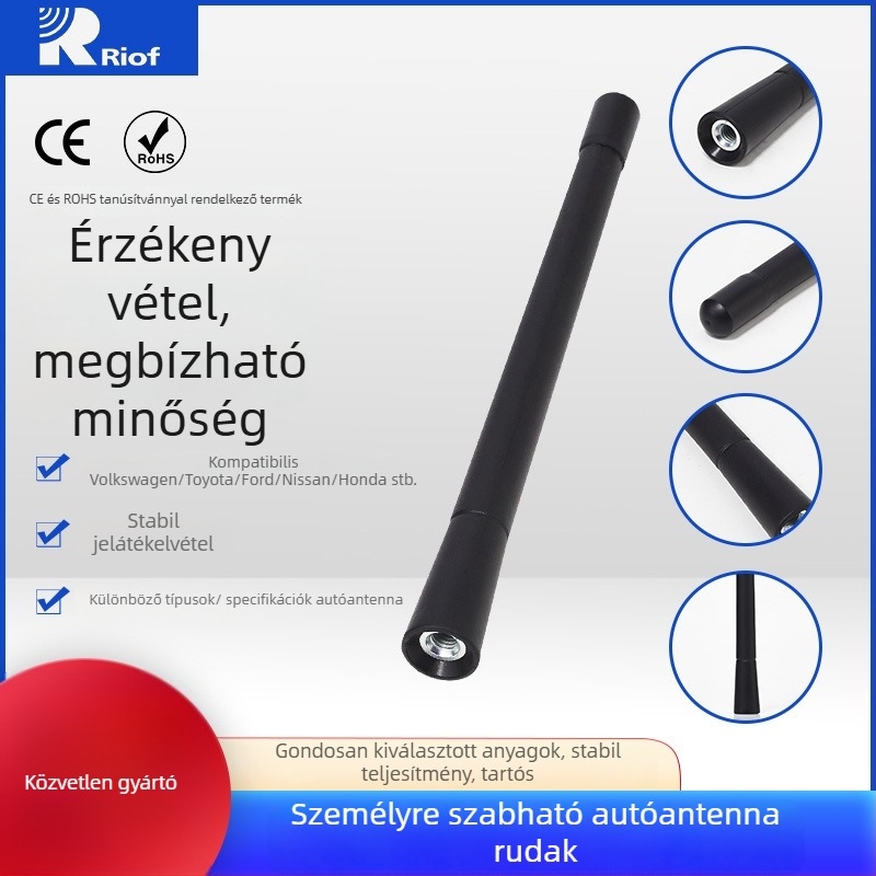 AP102B2 autóantenna, csavaros rögzítésű, kis autókhoz, kompatibilis Volkswagen, Toyota, Ford, Wrangler, Honda
