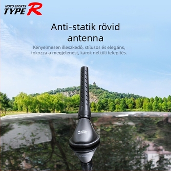 Hypersonic HP-6613 autóipari anti-sztatikus antenna, ülés-stílusú alap, ragasztóval szerelt, ABS