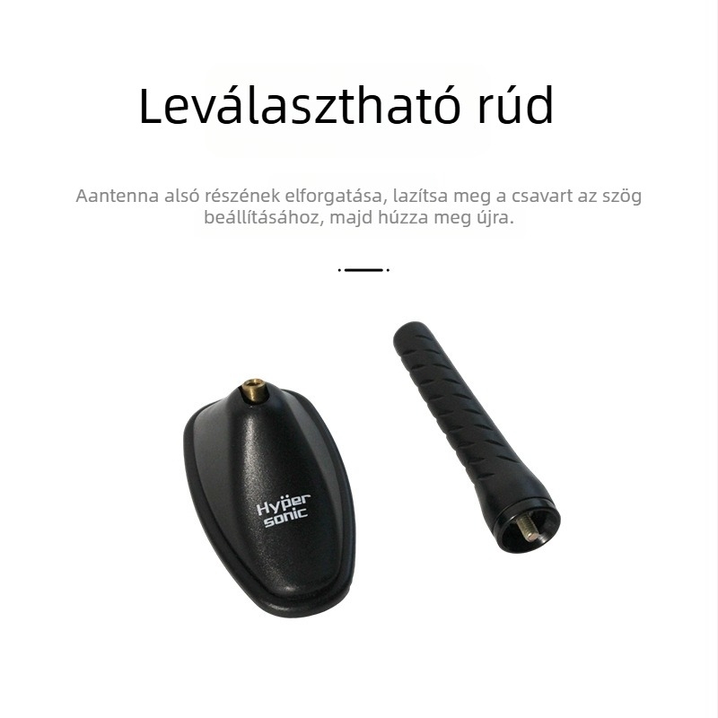 Hypersonic HP-6613 autóipari anti-sztatikus antenna, ülés-stílusú alap, ragasztóval szerelt, ABS