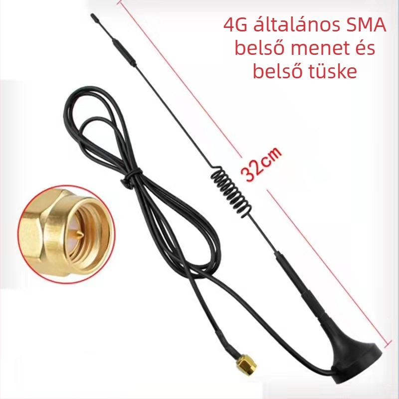 BXT 4 GHz LTE külső autóantenna szívócsésze rögzítéssel, sávok 698–960 / 1710–2690 MHz, SWR ≤ 2, nyereség 5