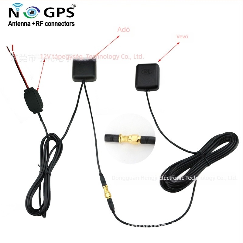 GNSS BeiDou járműbe szerelt pozicionáló antenna, navigációs modul, kerámiacsip, GPS műholdas pozicionálás, aktív
