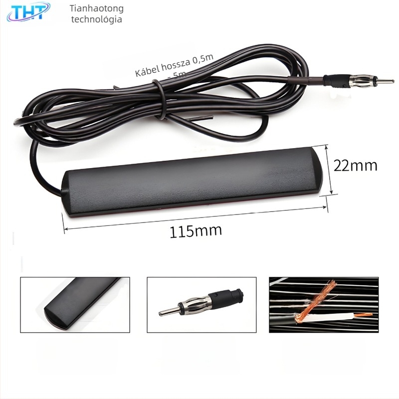 DAB autóba szerelt patch antenna rádióhoz, FM/AM nagy nyereség, rejtett 4G/GSM antenna