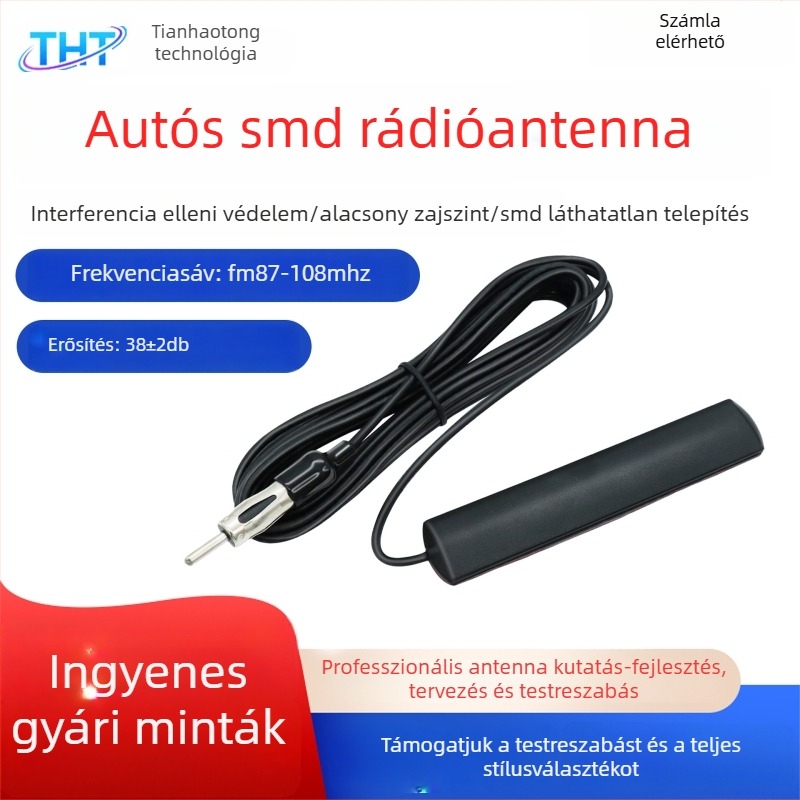 DAB autóba szerelt patch antenna rádióhoz, FM/AM nagy nyereség, rejtett 4G/GSM antenna