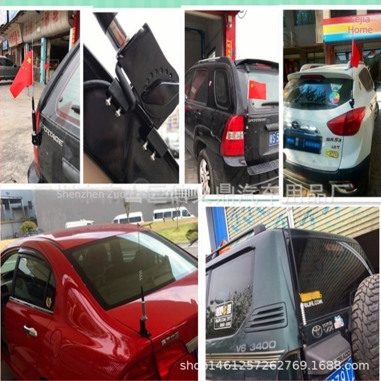 Rupeng Autóantenna él-klipe – univerzális kártya-szegélyes rögzítés, dekoratív SUV/off-road