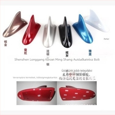 Universális autó‑antistatika antenna Shark fin, ragasztóval történő rögzítés, 12V, 12A, élettartam 99999, márka Mingshang decoration