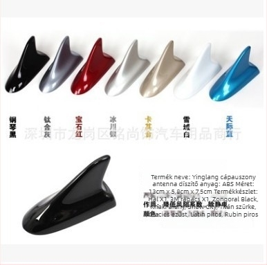 Universális autó‑antistatika antenna Shark fin, ragasztóval történő rögzítés, 12V, 12A, élettartam 99999, márka Mingshang decoration