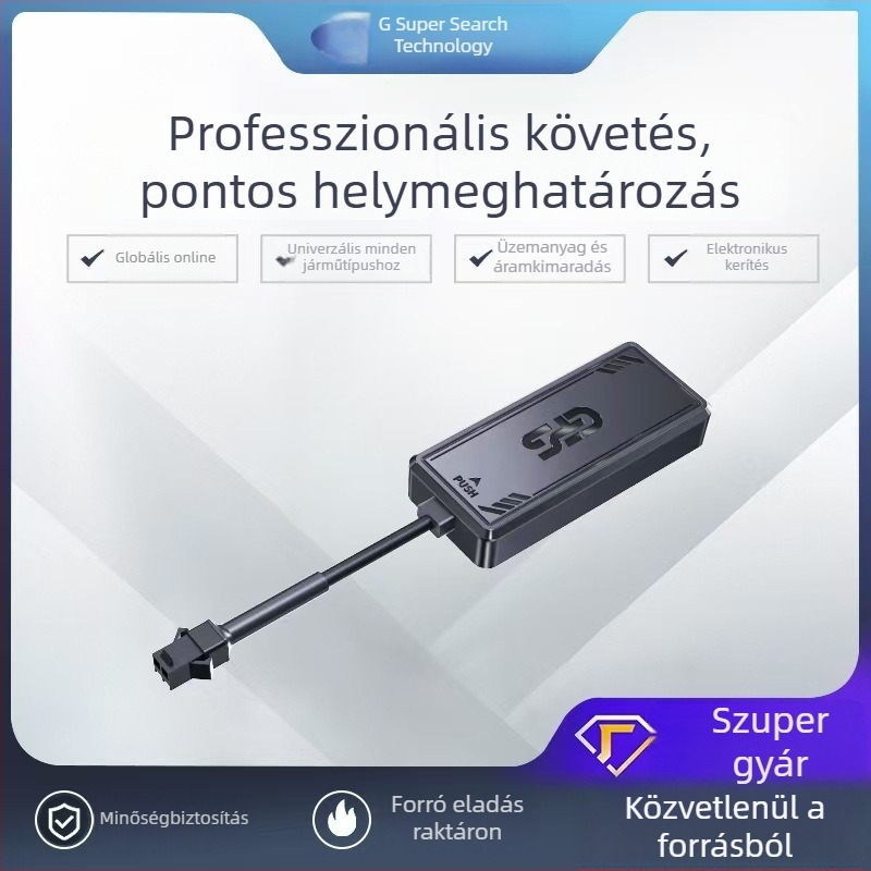 4G GPS nyomkövető autóhoz és motorkerékpárhoz, lopás elleni riasztással