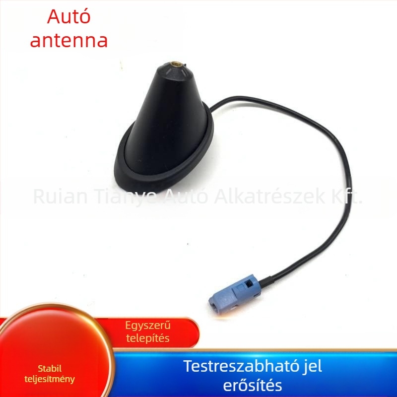 Autó rádióantenna, tetőalap M5, AM/FM, jel erősítés, 12V plug-in, Volkswagen