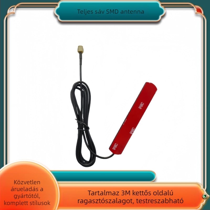 Járműre szerelt patch antenna, külső, magas nyereségű, 4G/GSM/Bluetooth/Wi‑Fi/FM; kábelhossz 3 m/5 m/10 m/egyedi