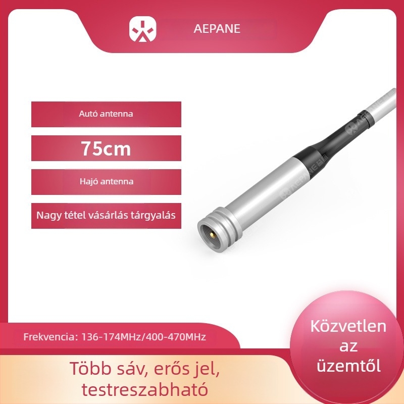 Yipai SG-M507UV autó- és tengeri rádióantenna, 3–5 km hatótáv, akkumulátor nélkül, zajellenállás, fix
