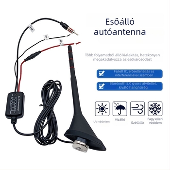 Autóantenna Bluetooth MP3 és FM rádióval – Modell SY-600-W12-FM-5ROG2