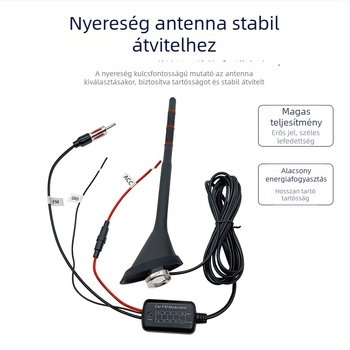 Autóantenna Bluetooth MP3 és FM rádióval – Modell SY-600-W12-FM-5ROG2