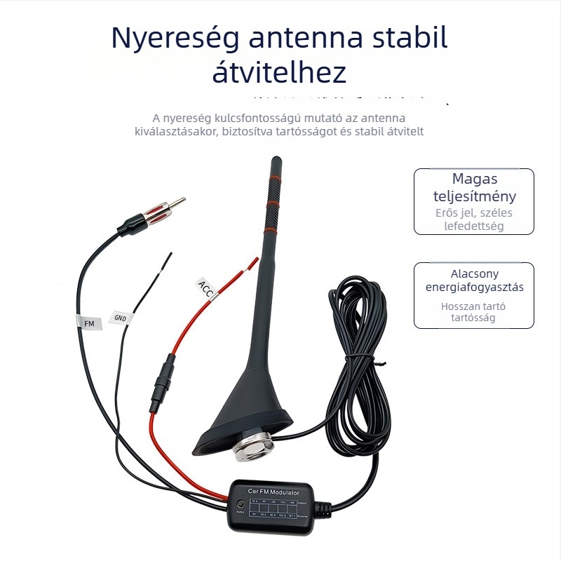 Autóantenna Bluetooth MP3 és FM rádióval – Modell SY-600-W12-FM-5ROG2