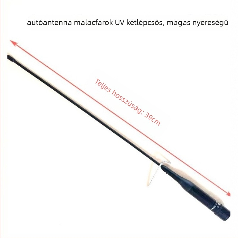 NL-R2 autóba való walkie-talkie antenna, rugalmas pig-tail antenna, univerzális UV két-szegmensű rövid antenna, 1,5–3 km hatótávolság, akkumulátor nélkül, interferencia elleni