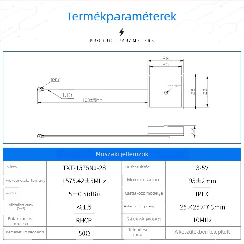 Tiancong GPS autóantenna beépített teljes sávú Wi‑Fi-vel, magas nyereség és stabil jel