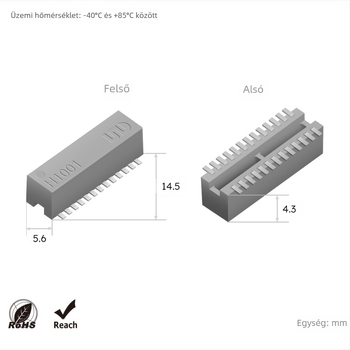 4G patch antenna integrált SMT magas nyereséggel, IoT eszközöknek, járműhasználatra, NB-IoT dedikált antenna