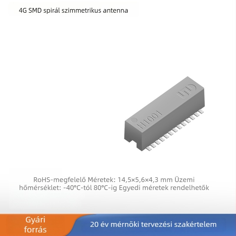 4G patch antenna integrált SMT magas nyereséggel, IoT eszközöknek, járműhasználatra, NB-IoT dedikált antenna