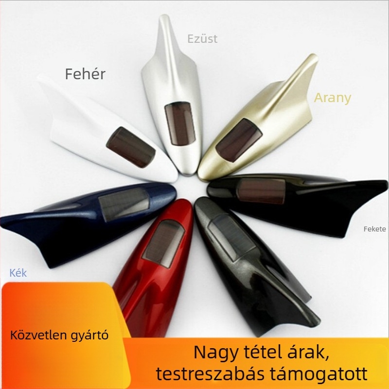 Napelemes autóantenna dekoratív LED villogó fény, ragasztott telepítés, univerzális kompatibilitás, 5 éves élettartam, Cy márka
