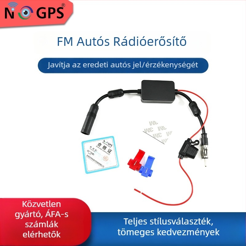 FM autórádió antenna jelátvivő erősítő DAB+