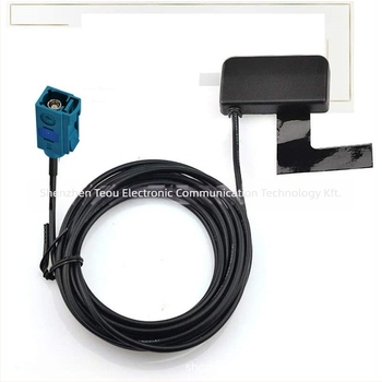 DAB autórádió antenna üvegre szerelhető, univerzális kompatibilitás, 5–12V-os működés, 75Ω kimenő impedancia, Band III 15dB±3dB, L‑Band 18dB±3dB
