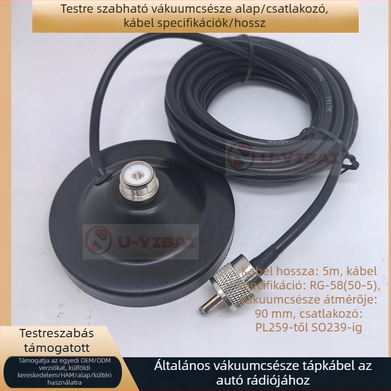 Jármű rádió-interkom 9 cm-es szívócsésze alapú, 10–50 km hatótávolság, akkumulátor nélkül, porálló