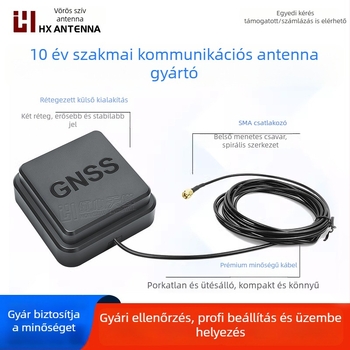 Járműre szerelt GNSS antenna GPS L1/L2/L5 és Beidou B1/B2, egyfrekvenciás, aktív külső, nagy pontosságú