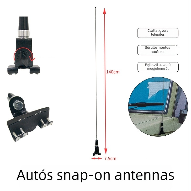 Carfu autó anti-sztatikus antenna, általános modell, menetes szerelés