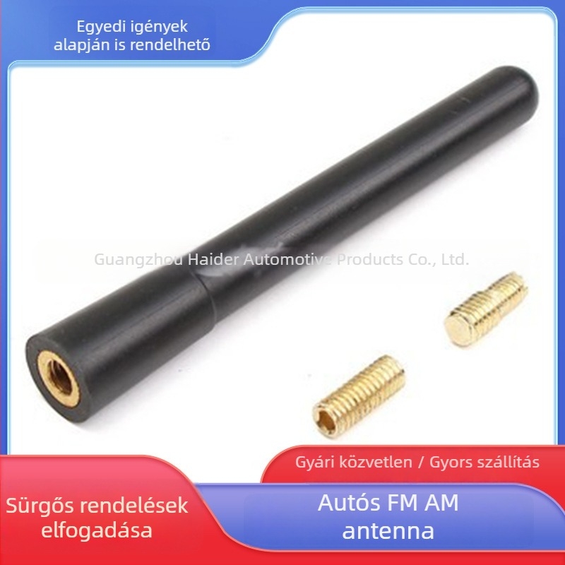 Autó FM/AM rádióantenna, teljesen réz antenna, jeladó antenna, menetes csatlakozás