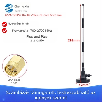4G/LTE többsávos autó- és vending gép antenna, magas nyereség, 50 Ω impedancia, SWR ≤1.5, nyereség 40