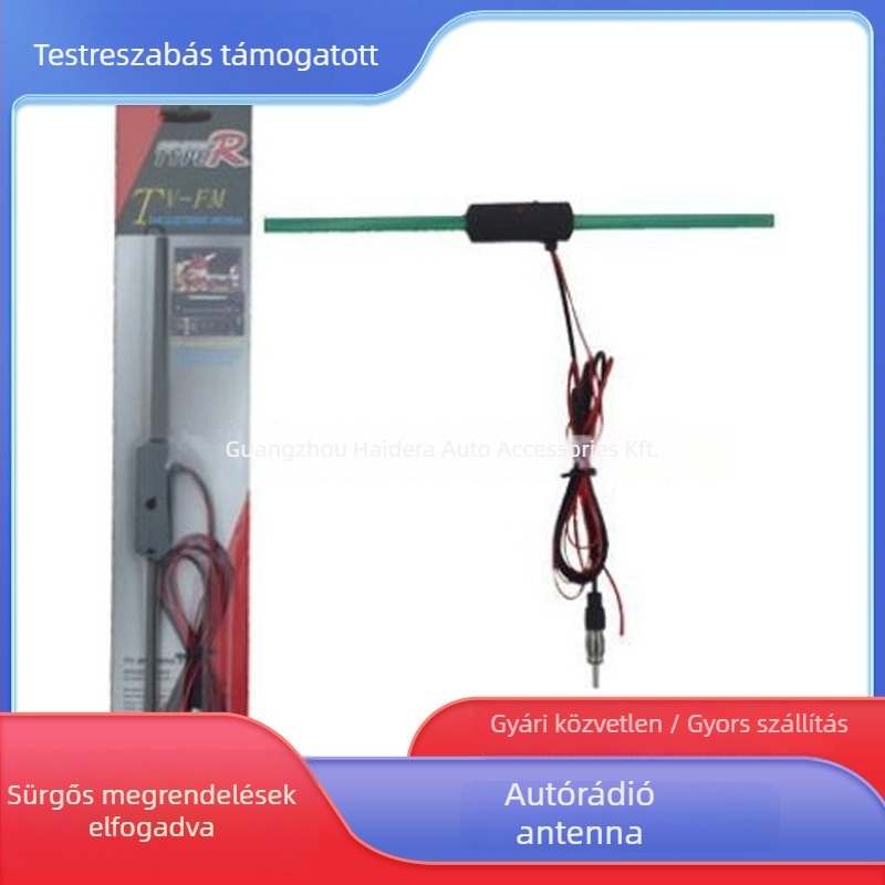 Autó rádió antenna – ragasztóval történő felszerelés, 12V működés, univerzális kompatibilitás, Hailis márka