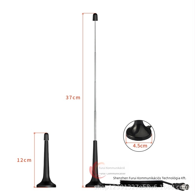Furui AM/FM Rádió Rúd Antenna Külső Vákuumos Mágneses Tartóval és Külső WiFi Antennával Autóhoz – Jel Erősítés