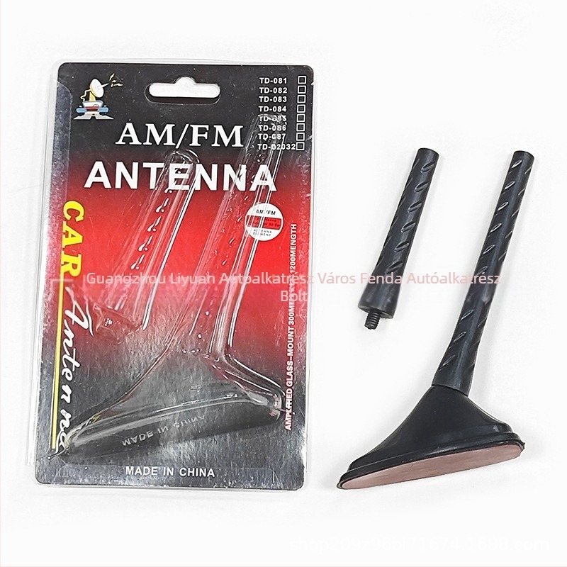 Autó dekoratív antenna – műanyag tetőantenna ragasztóalappal és montázsrúddal, univerzális T-02032