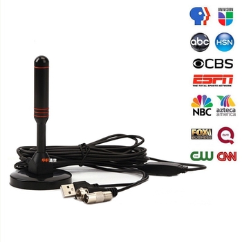 Beltéri HDTV digitális TV antenna DTMB-vel, autós szívófejes tartóval, földi vétel