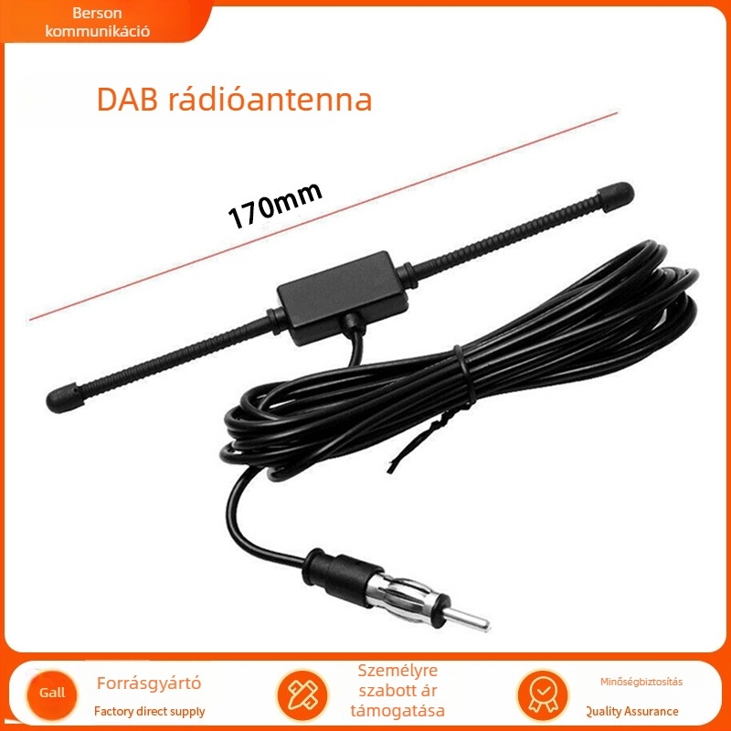 Autó AM/FM antenna autóhoz/SUV-hez, juhszarv alakú T-formájú antenna, hitelesített magánmárka
